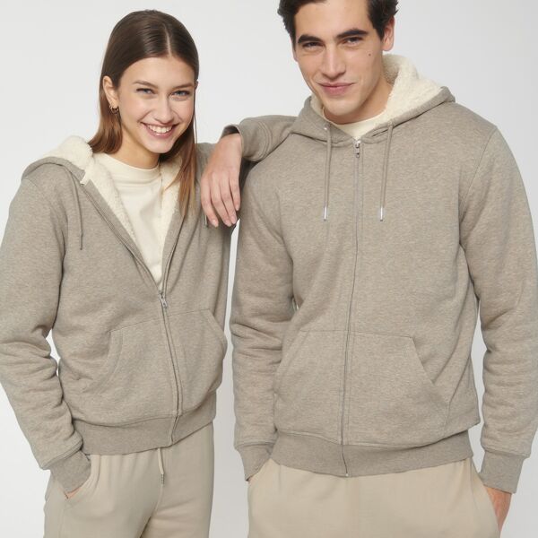 Unisex Hygger sherpa zip-through sweatshirt (STSU956) Thumbnail
