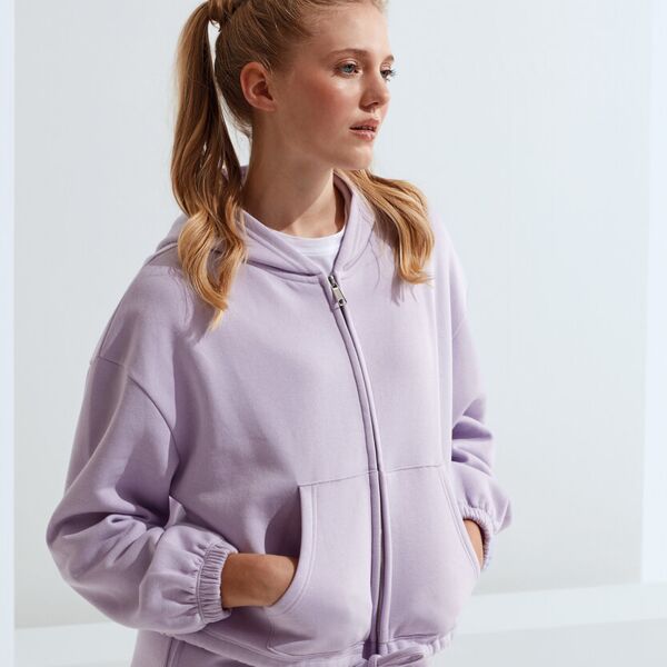 Women’s TriDri® recycled drawstring full-zip hoodie Thumbnail