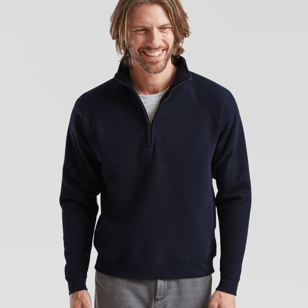 Premium 70/30 zip-neck sweatshirt Thumbnail